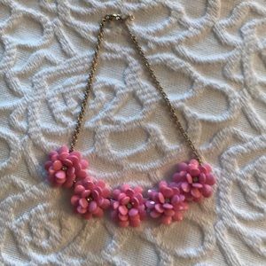 J crew pink floral necklace
